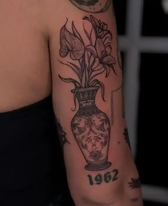 Large scale blackwork tattoo by Savannah Artz Savannah GA