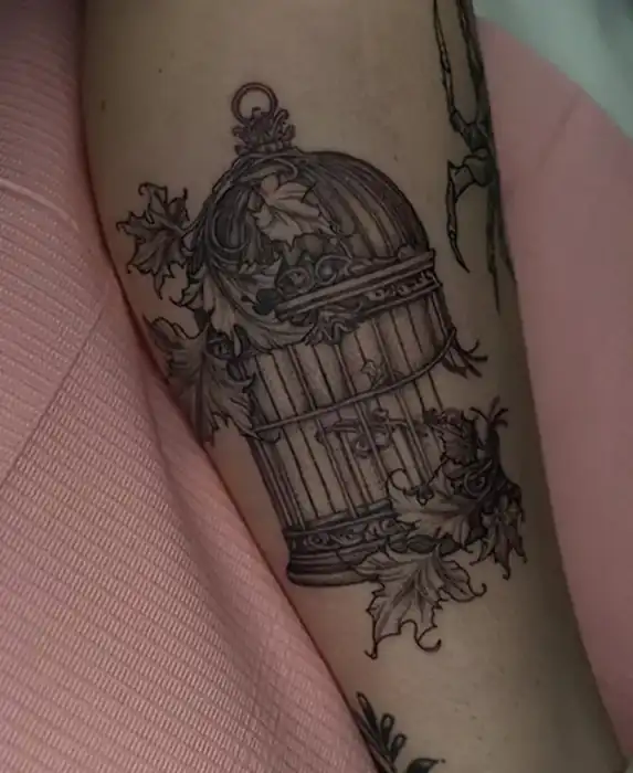 Mandala blackwork leg tattoo by Savannah Artz Savannah GA