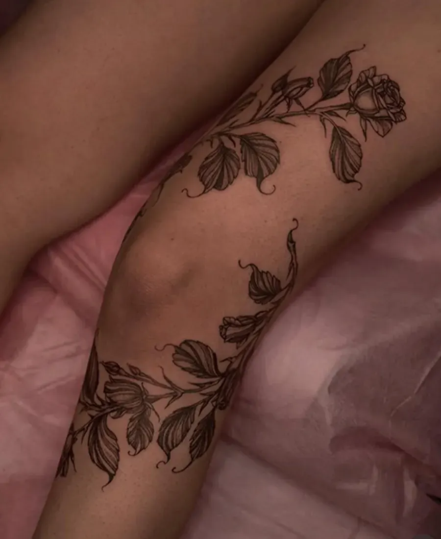 Custom blackwork tattoo by Savannah Artz Savannah GA