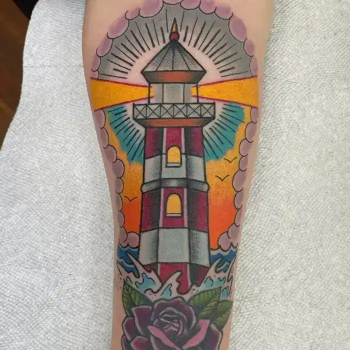 Traditional lighthouse Savannah Ink